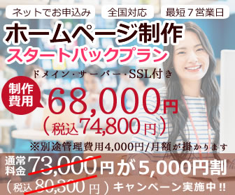 ホームページ制作スタートパックプラン